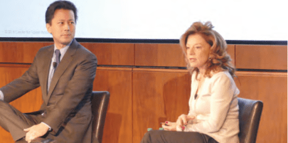 Study co-authors Kenji Yoshino, the Chief Justice Earl Warren Professor of Constitutional Law at New York University, left, and Center for Talent Innovation founder and CEO Sylvia Ann Hewlett.