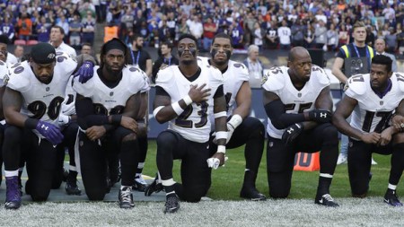 More than 200 players joined in solidarity to protest Trump's assault on their right to protest racial injustices.