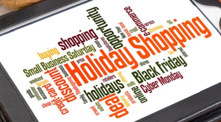 holiday shopping word cloud
